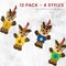 4E's Novelty 12 Pack Foam Christmas Reindeer Ornament Craft for Kids, Self-Adhesive DIY Holiday Craft Kit, Bulk Christmas Crafts for Kids Ages 4-8, 8-12, Toddlers Party Favors & Goodie Bag Fillers